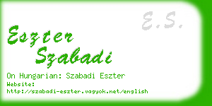 eszter szabadi business card